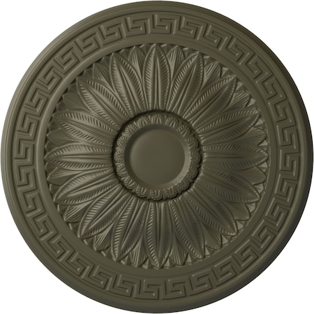 Ekena Millwork Randee Ceiling Medallion (Fits Canopies up to 3 7/8"), Hand-Painted Witch Hazel, 20"OD x 1 3/8"P CM20HAWHF